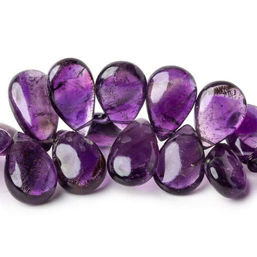 12x8-14x8mm Amethyst Plain Pear Beads 8 inch 50 pieces (ONLINE ORDER ONLY)