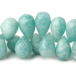 12x8-14x9mm Amazonite faceted tear drop beads 7 inch 48 pieces AA (ONLINE ORDER ONLY)