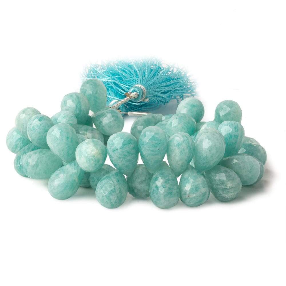 12x8-14x9mm Amazonite faceted tear drop beads 7 inch 48 pieces AA (ONLINE ORDER ONLY)
