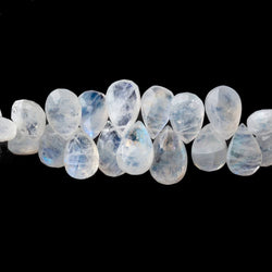 12x8-14x9mm Rainbow Moonstone Faceted Pear Beads 9 inch 60 pieces (ONLINE ORDER ONLY)