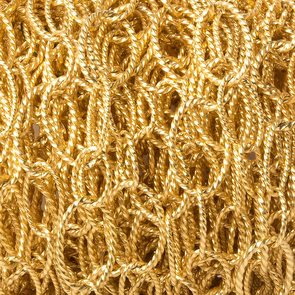 12x8-15x9-19x12mm 22kt Gold Satin Plated Twisted Oval Link Chain by the foot (ONLINE ORDER ONLY)