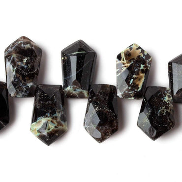 12x8-17x10mm Rapid City Jasper top drilled Faceted Shield beads 8 inch 28 pieces AAA (ONLINE ORDER ONLY)