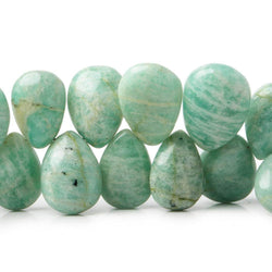 12x8-17x11mm Amazonite Plain Pear beads 8 inch 44 pieces (ONLINE ORDER ONLY)