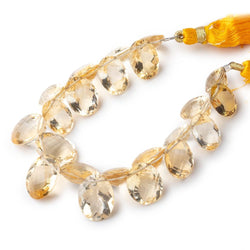 12x8-17x11mm Citrine Pavilion Faceted Oval Beads 6 inch 22 pieces AAA (ONLINE ORDER ONLY)
