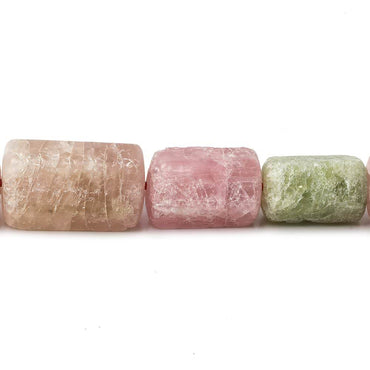 12x8-20x12mm Matte Multi Tourmaline natural crystal beads 16 inch 25 pieces A (ONLINE ORDER ONLY)
