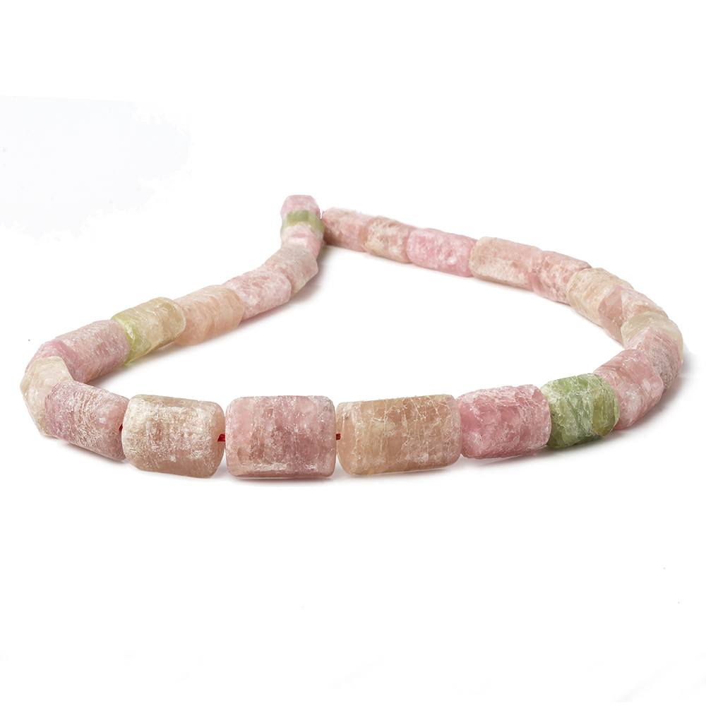 12x8-20x12mm Matte Multi Tourmaline natural crystal beads 16 inch 25 pieces A (ONLINE ORDER ONLY)