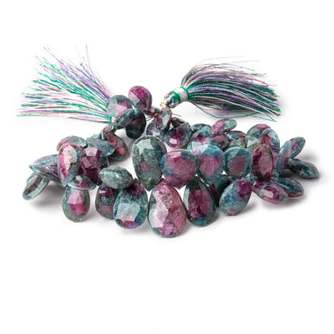 12x8-20x13mm Ruby in Zoisite Faceted Pear Beads 9 inch 56 pieces (ONLINE ORDER ONLY)