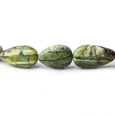 12x8-21x12mm Green Opal straight drill pain pear beads 18.5 inch 27 pieces (ONLINE ORDER ONLY)