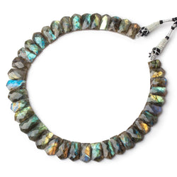 12x8-22x11mm Labradorite double drilled faceted fancy shape collar 38 beads (ONLINE ORDER ONLY)