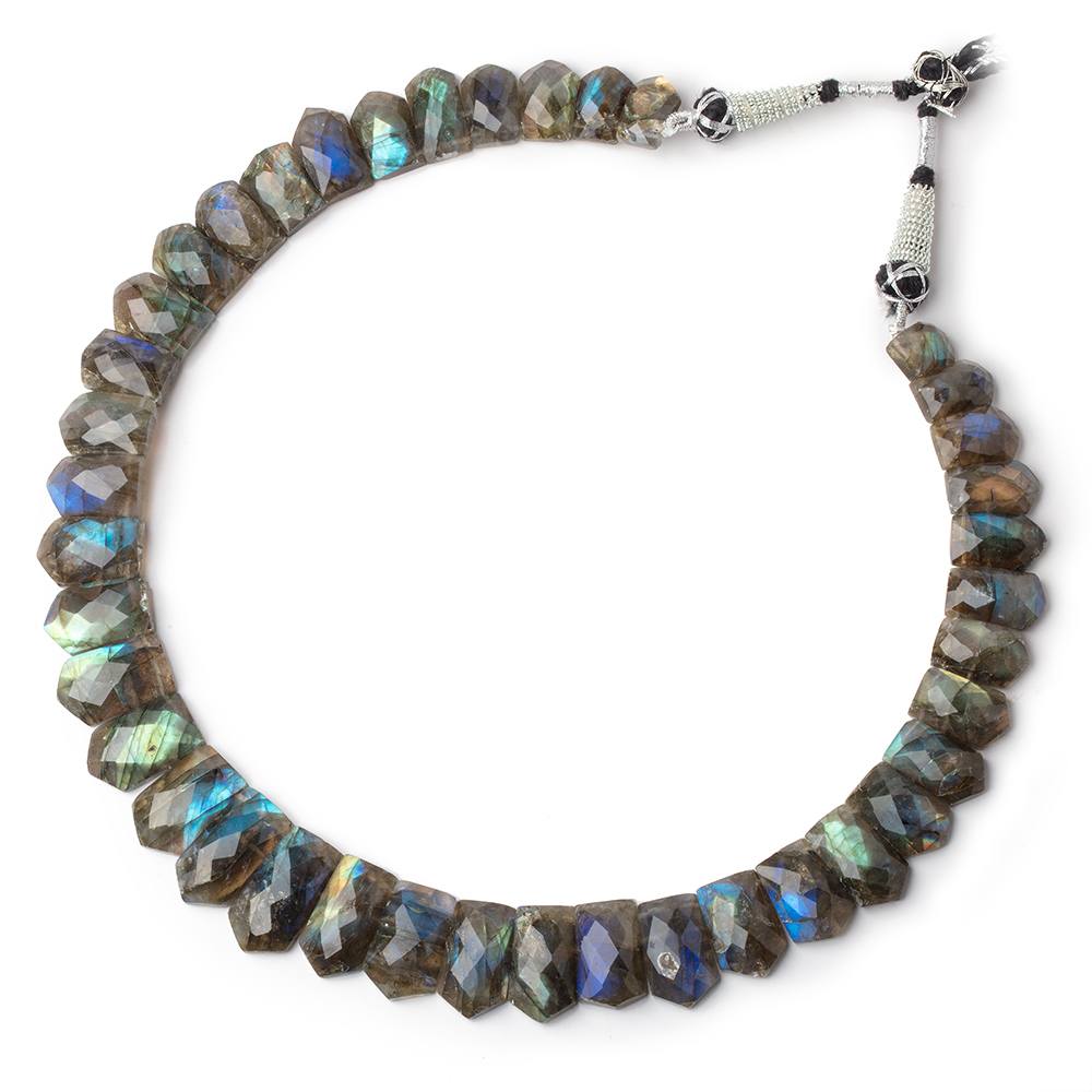 12x8-23x12mm Labradorite double drilled faceted fancy shape collar 44 beads (ONLINE ORDER ONLY)