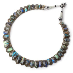 12x8-23x12mm Labradorite double drilled faceted fancy shape collar 44 beads (ONLINE ORDER ONLY)