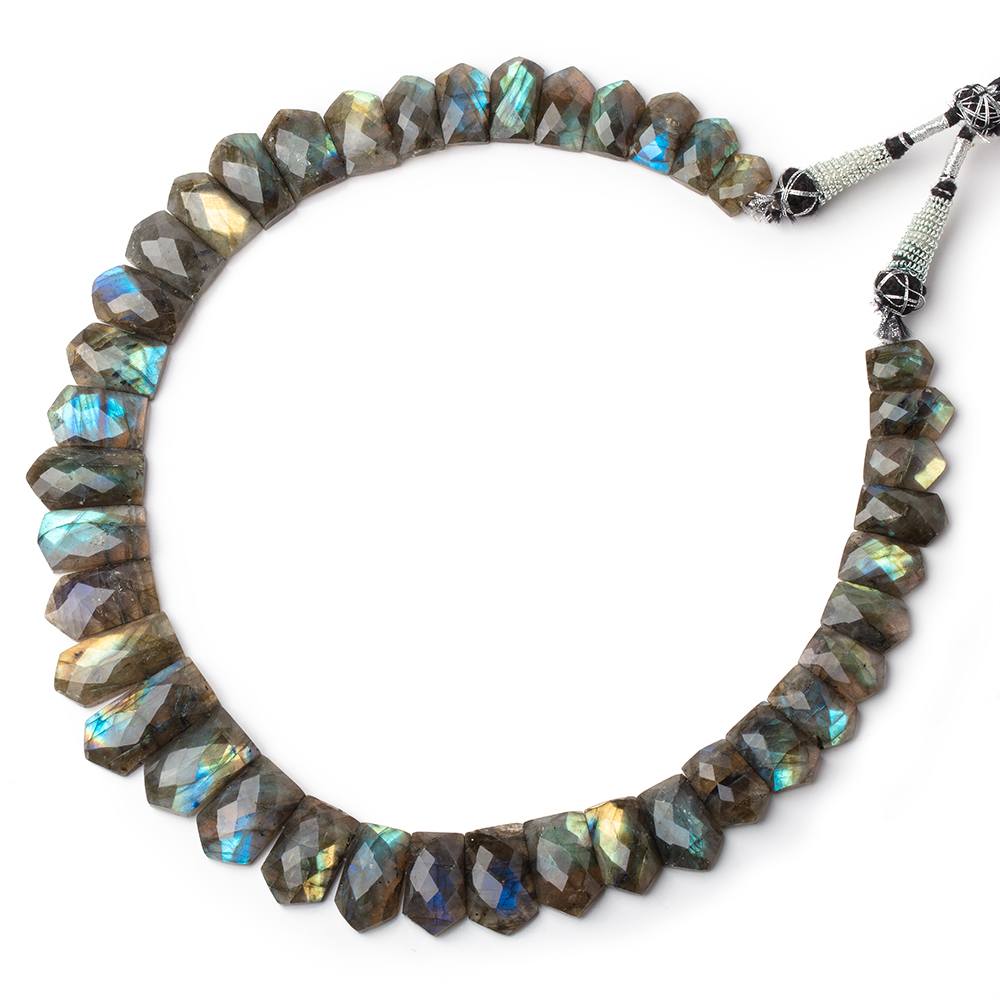 12x8-25x12mm Labradorite double drilled faceted fancy shape collar 37 beads (ONLINE ORDER ONLY)