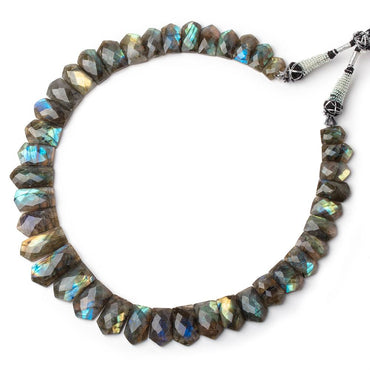 12x8-25x12mm Labradorite double drilled faceted fancy shape collar 37 beads (ONLINE ORDER ONLY)