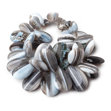 12x8-25x16mm Banded Owyhee Opal Plain Pear Beads 7 inch 42 pieces AA (ONLINE ORDER ONLY)