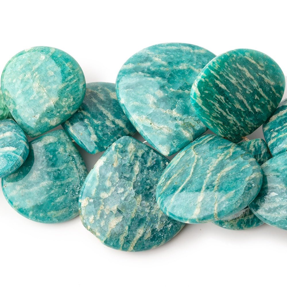 12x8-30mm Russian Amazonite Plain Hearts & Pears 8 inch 33 Beads (ONLINE ORDER ONLY)