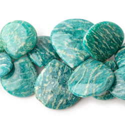 12x8-30mm Russian Amazonite Plain Hearts & Pears 8 inch 33 Beads (ONLINE ORDER ONLY)
