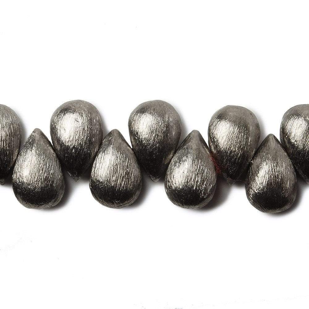 12x8mm Black Gold plated Copper Brushed Pear Beads 8 inch 32 pieces (ONLINE ORDER ONLY)