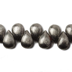12x8mm Black Gold plated Copper Brushed Pear Beads 8 inch 32 pieces (ONLINE ORDER ONLY)