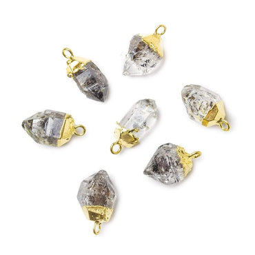 12x8mm Gold Leafed Double Terminated Quartz Natural Crystal Pendant 1 piece (ONLINE ORDER ONLY)