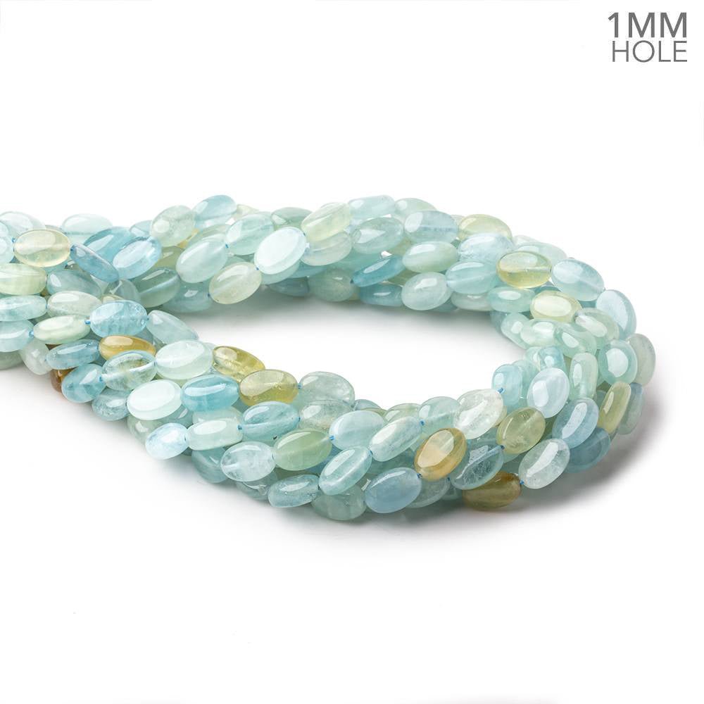 12x8mm Multi Beryl Plain Oval Beads 16 inch 34 pieces 1mm hole (ONLINE ORDER ONLY)