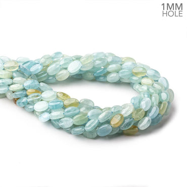 12x8mm Multi Beryl Plain Oval Beads 16 inch 34 pieces 1mm hole (ONLINE ORDER ONLY)