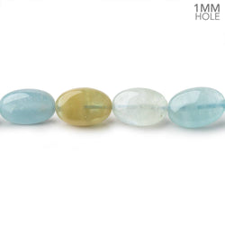 12x8mm Multi Beryl Plain Oval Beads 16 inch 34 pieces 1mm hole (ONLINE ORDER ONLY)