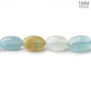 12x8mm Multi Beryl Plain Oval Beads 16 inch 34 pieces 1mm hole (ONLINE ORDER ONLY)