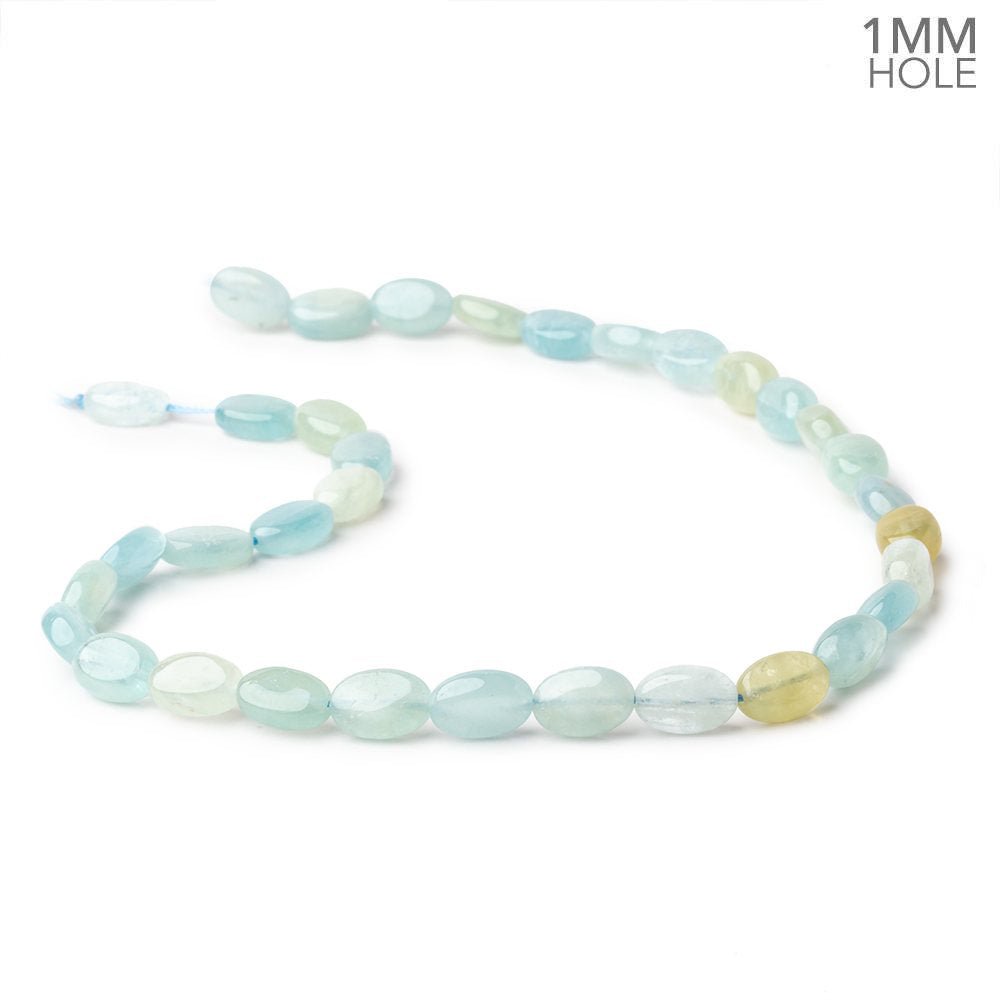 12x8mm Multi Beryl Plain Oval Beads 16 inch 34 pieces 1mm hole (ONLINE ORDER ONLY)