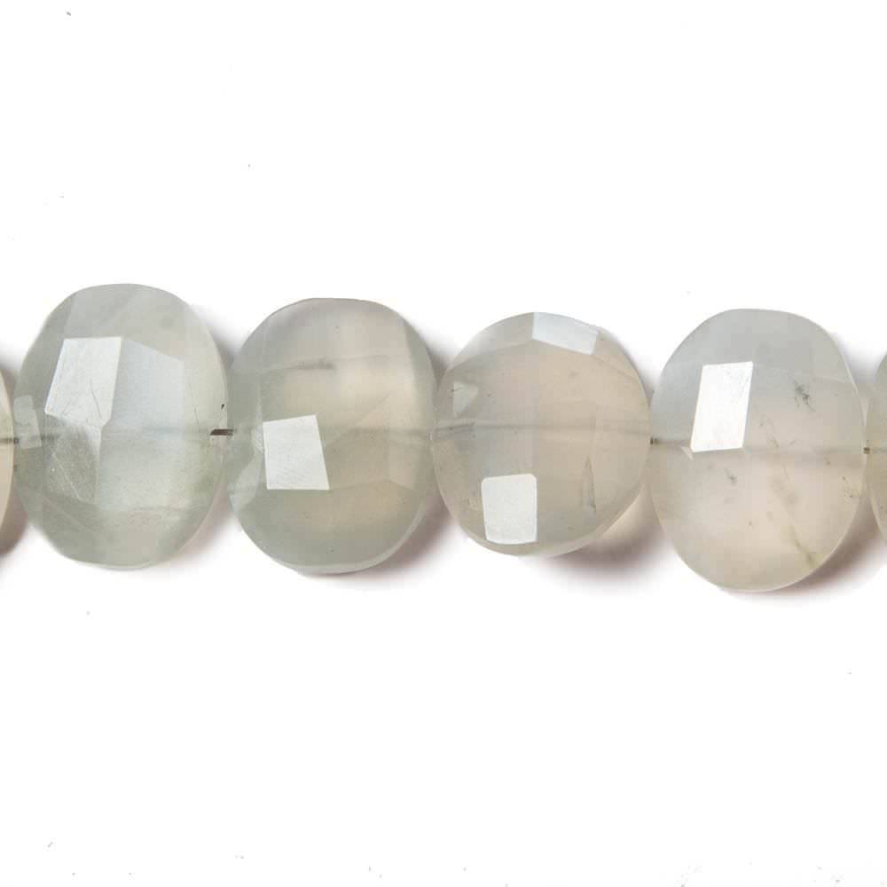 12x9-13x10mm Cream Moonstone side drilled Faceted Cushions 7 inch 17 Beads (ONLINE ORDER ONLY)