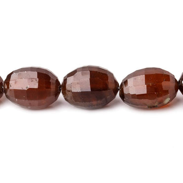 12x9-13x10mm Hessonite Garnet Checkerboard Ovals 13.5 inch 26 beads 1mm hole (ONLINE ORDER ONLY)