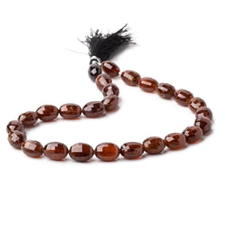 12x9-13x10mm Hessonite Garnet Checkerboard Ovals 13.5 inch 26 beads 1mm hole (ONLINE ORDER ONLY)