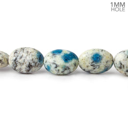 12x9-13x9mm K2 Azurite Granite "K2 Jasper" plain Ovals 7.5 inch 17 beads 1mm hole (ONLINE ORDER ONLY)