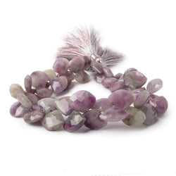 12x9-14x10mm Ruby In Marble Beads Fan Briolette 8 inch 47 pieces (ONLINE ORDER ONLY)