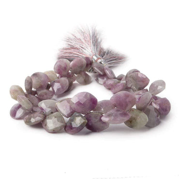 12x9-14x10mm Ruby In Marble Beads Fan Briolette 8 inch 47 pieces (ONLINE ORDER ONLY)