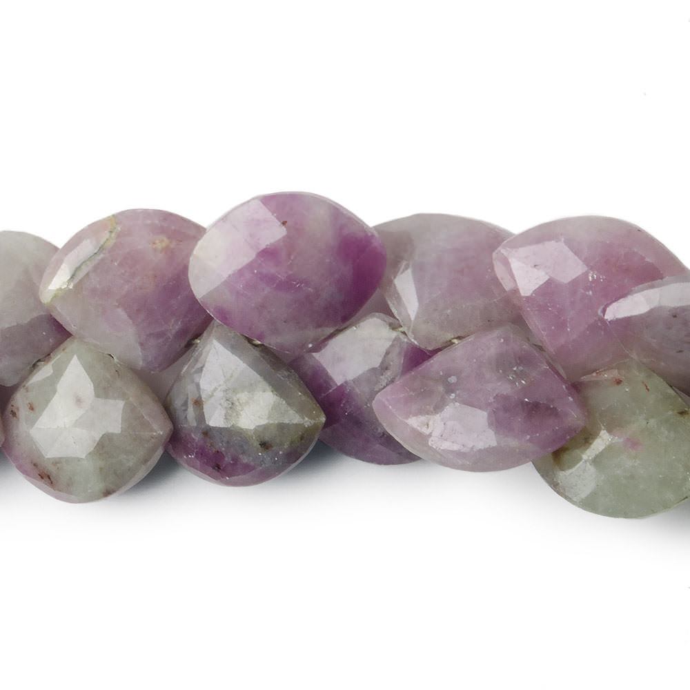 12x9-14x10mm Ruby In Marble Beads Fan Briolette 8 inch 47 pieces (ONLINE ORDER ONLY)