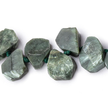 12x9-14x11mm Seraphinite Top Drill Freeshape Beads 16 inch 48 pieces (ONLINE ORDER ONLY)