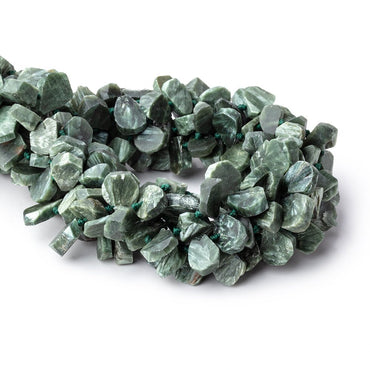 12x9-14x11mm Seraphinite Top Drill Freeshape Beads 16 inch 48 pieces (ONLINE ORDER ONLY)