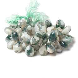 12x9-15x10mm Peacock Solar Quartz plain pear beads 7.5 inch 46 pieces (ONLINE ORDER ONLY)