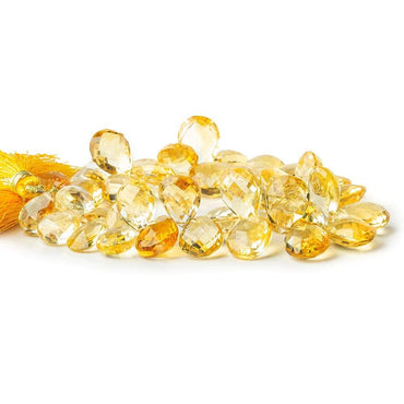 12x9-16x11mm Citrine faceted pear briolettes 8 inch 41 beads AAA (ONLINE ORDER ONLY)