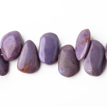12x9-16x9mm Turkish Purple Jade Plain Freeform Beads 8 inch 27 pieces (ONLINE ORDER ONLY)