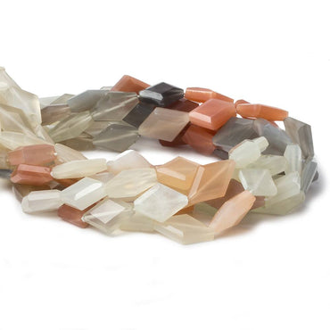 12x9-17x10mm Multi-Color Moonstone faceted kite 14.5 inches 25 Beads (ONLINE ORDER ONLY)
