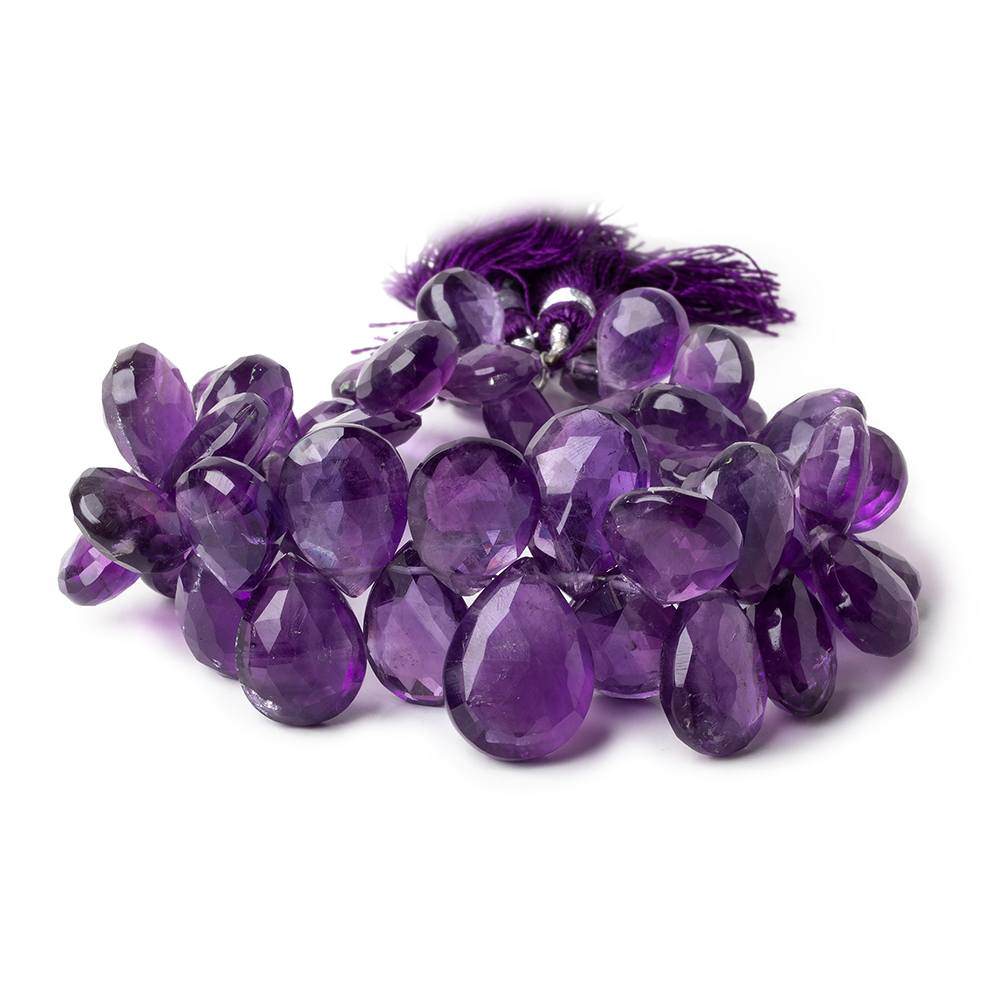 12x9-17x12mm Amethyst Faceted Pear Beads 8 inch 47 pieces (ONLINE ORDER ONLY)
