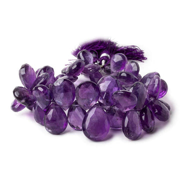 12x9-17x12mm Amethyst Faceted Pear Beads 8 inch 47 pieces (ONLINE ORDER ONLY)