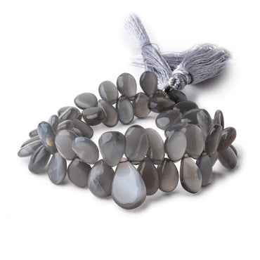12x9-18x12mm Dark Platinum Grey Moonstone Plain Pear Beads 8 inch 50 pieces (ONLINE ORDER ONLY)