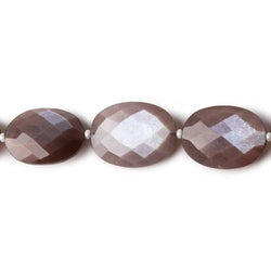12x9-19x14mm Chocolate Brown Moonstone faceted ovals 16 inch 27 beads AA grade (ONLINE ORDER ONLY)