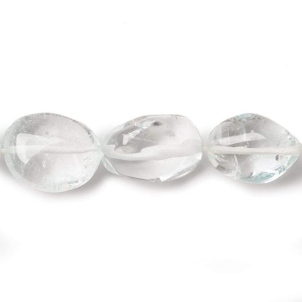 12x9-20x14.9mm Blue Topaz Plain Nugget Beads 16.5 inch 29 pieces (ONLINE ORDER ONLY)
