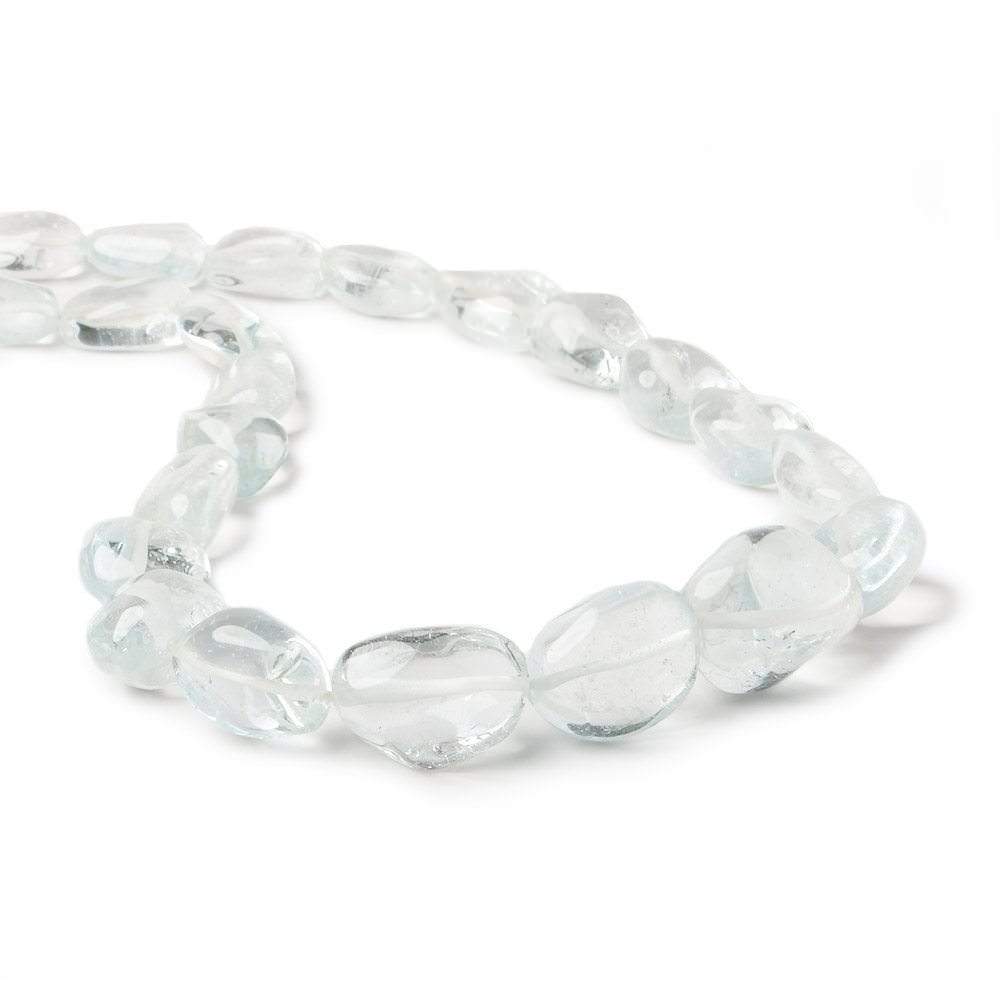 12x9-20x14.9mm Blue Topaz Plain Nugget Beads 16.5 inch 29 pieces (ONLINE ORDER ONLY)