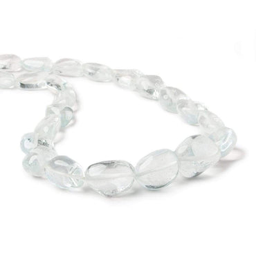 12x9-20x14.9mm Blue Topaz Plain Nugget Beads 16.5 inch 29 pieces (ONLINE ORDER ONLY)