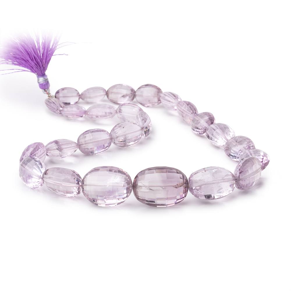 12x9-22x16mm Pink Amethyst Straight Drilled Oval 16 inch 25 Beads (ONLINE ORDER ONLY)