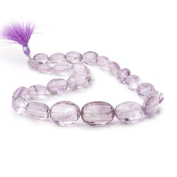 12x9-22x16mm Pink Amethyst Straight Drilled Oval 16 inch 25 Beads (ONLINE ORDER ONLY)